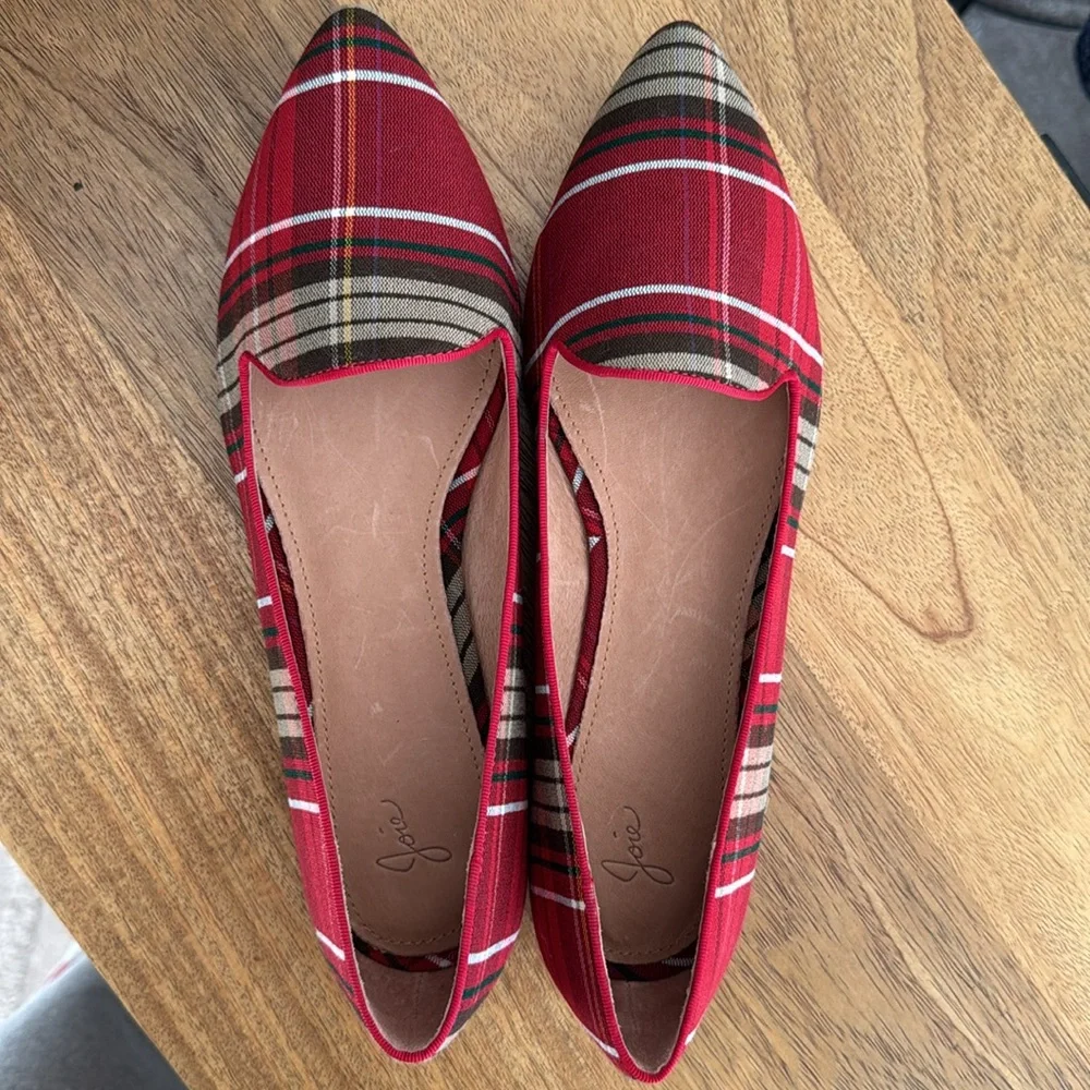 Joie FINAL New Daydreaming Plaid Flat Shoe 40 - Picture 11 of 12